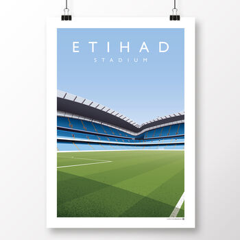 Manchester City Etihad Stadium From The Touchline Poster, 2 of 7