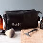 Personalised Leather Effect Men's Wash Bag, thumbnail 5 of 9