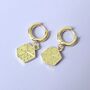 Lucky Dice Charm Huggie Hoop Earrings, thumbnail 1 of 5