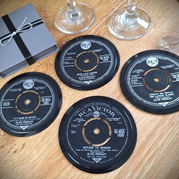 Vinyl Record Coasters Elvis Presley, 2 of 12