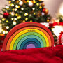 Personalised Rainbow Stacking Toy And Ornament, thumbnail 3 of 3