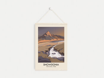Snowdonia National Park Travel Poster Art Print, 6 of 8