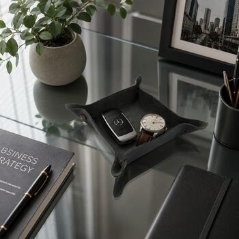 Executive Leather Velvet Desk Tray, 3 of 12