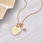 Personalised 18ct Gold Plated Silver Heart Necklace, thumbnail 1 of 8
