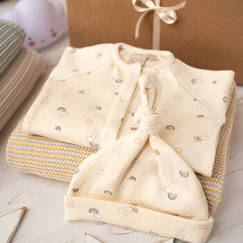 Baby Unisex Cool Grey And Yellow Luxury Gift Box, 4 of 12
