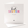 Best Sister In The World Birthday Card, thumbnail 1 of 4
