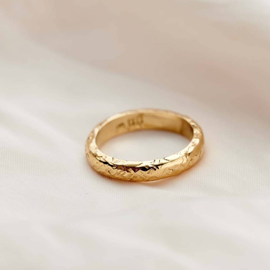 Personalised Textured Ring By Posh Totty Designs | notonthehighstreet.com