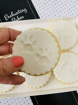 Thinking Of You Pet Loss Bereavement Biscuit Gift Box, 4 of 7