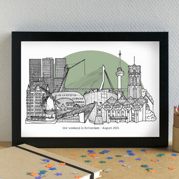 Rotterdam Skyline Travel Art Print Unframed, 2 of 6