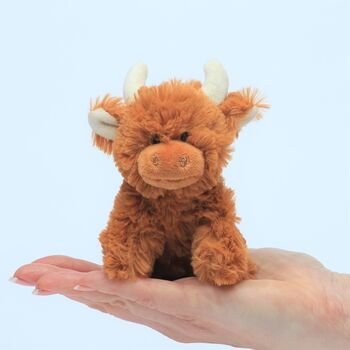 A Wee Hug Highland Cow Soft Toy With Keepsake, 3 of 9