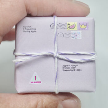 Personalised Mini Parcel, Cute Card + Macaroon Gift, 2 of 9