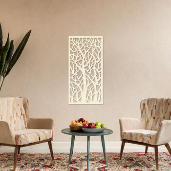 Handmade Wooden Tree Silhouette Wall Art For Bedroom Or Living Room, 8 of 9