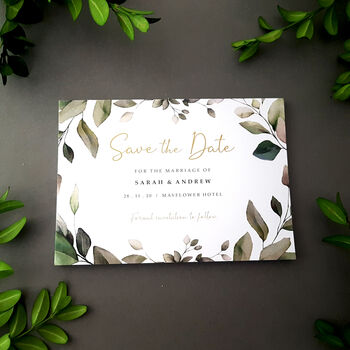 Eucalyptus Wedding Invitations Sample, 8 of 10