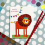 Happy Birthday Lion Mini Card, thumbnail 3 of 5
