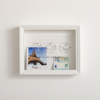 Personalised Three Globe Travel Memory Frame, 2 of 10