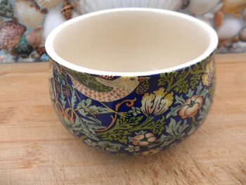 Open Sufar Bowl In Blue Strawberry Thief Design, 2 of 10