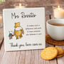 Personalised Bear Thank You Teacher Coaster Gift, thumbnail 1 of 5