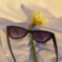 Black Triangular Cut Block Sunglasses, thumbnail 4 of 5
