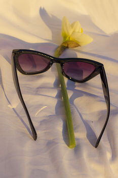 Black Triangular Cut Block Sunglasses, 4 of 5