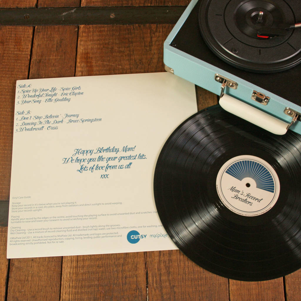 personalised twelve inch vinyl record by mixpixie