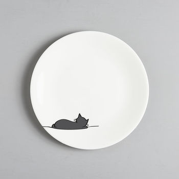 Sleeping Cat Side Plate, Fine Bone China, 2 of 4