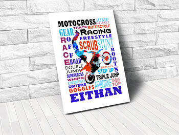 Personalised Motocross Print, 3 of 4