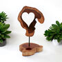 Heart Shaped Candle Holder Wooden Tealight Holder, thumbnail 1 of 3