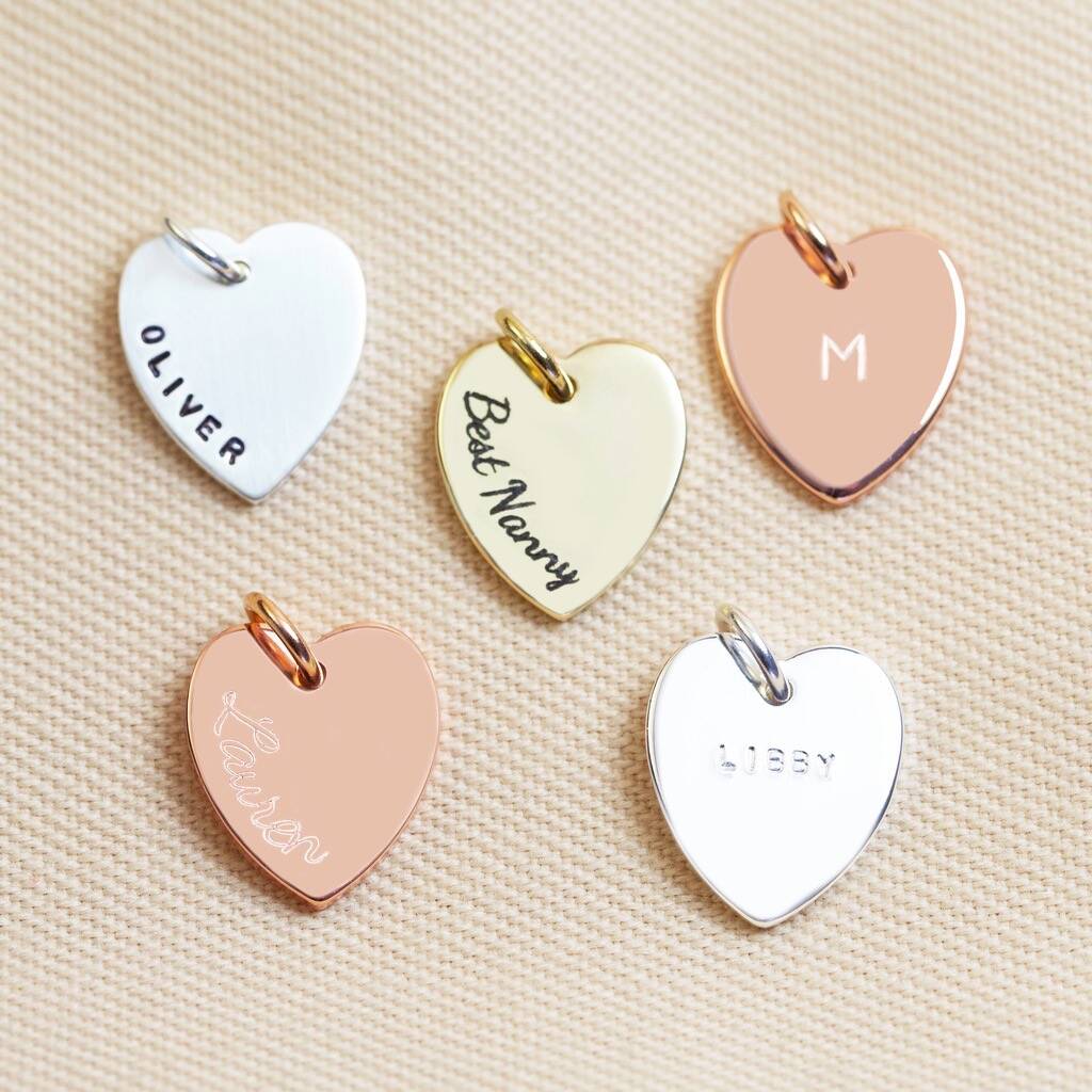 Personalised Heart Charm, 1 of 2