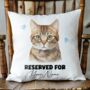 Personalised Tabby Bramble Cat Reserved For Cushion Cover, thumbnail 2 of 2