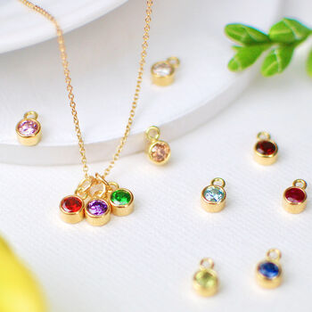 Personalised Gold Family Birthstone Necklace, 2 of 9