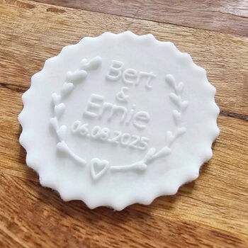 Personalised Wedding Cake Icing Debosser Tool, 5 of 6