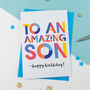Amazing Son Personalised Card, thumbnail 1 of 2