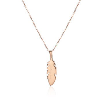 Personalised Gold Plated Feather Message Pendant, 10 of 12
