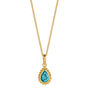 December Birthstone Turquoise Gold Plated Huggie Hoop Earrings, thumbnail 6 of 12