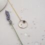 La Lune, Gold Moon And Sapphire Gemstone Pendant, thumbnail 1 of 6