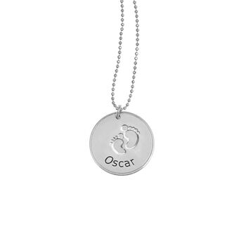 Baby Steps Footprint Necklace, 5 of 5