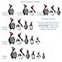 Personalised Mono Penguin Family Christmas Cards, thumbnail 2 of 2