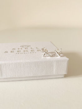 Sterling Silver Bee Pendant Necklace And Stud Earrings Gift Set, 3 of 4