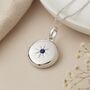 Personalised Sterling Silver September Birthstone Locket – Sapphire, thumbnail 1 of 8