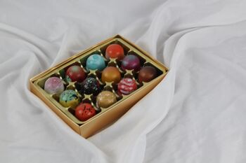 Box Of 12 Handmade Luxury Truffles By Saffire Chocolate, 2 of 8