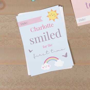 Personalised Fairy Princess Baby Milestone Cards, 4 of 6