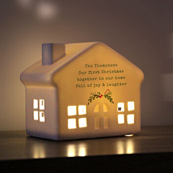 Personalised Christmas LED House For Couples, 5 of 5