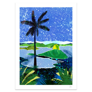 Brazil Tropical Night Landscape Print, 4 of 8