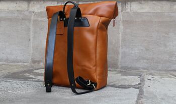 Handcrafted Mens Leather Backpack Rucksack Gift, 3 of 12