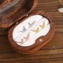 Sterling Silver Tiny Pheasant Bird Stud Earrings, thumbnail 4 of 11