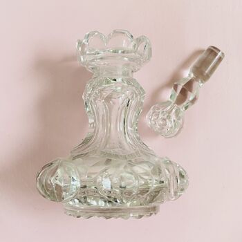 Vintage Rare Decorative Cut Glass Crystal Perfume Bottle ~ 31, 3 of 9