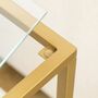 Glass Side Table End Table With Magazine Holder Sling, thumbnail 8 of 9