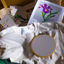 Idyllic Iris T Shirt Cross Stitch Kit, thumbnail 7 of 7
