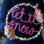 Let It Snow Fairy Light Wreath, thumbnail 2 of 5