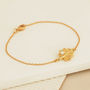 Gold Plated Leaf Pearl Bracelet, thumbnail 3 of 9